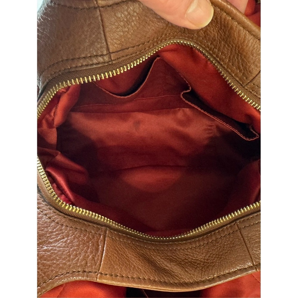 Coach Madison Maggie Brown Leather Hobo Hand Shoulder Bag Vintage Bohemian - Picture 7 of 9